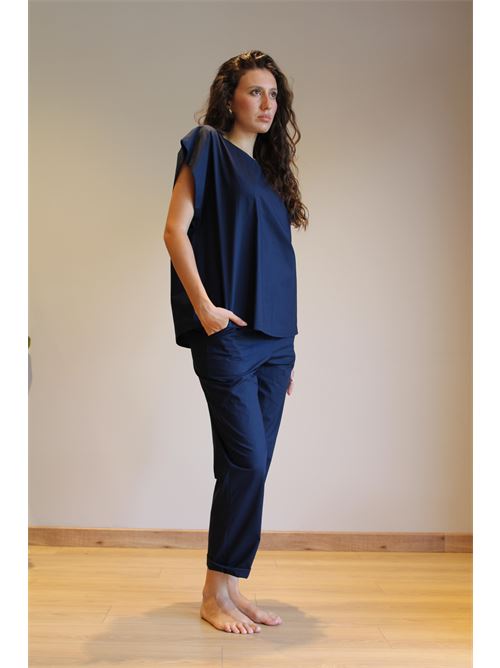 Pantalone in cotone con elastico sul retro DIECI MINUTI | 15061
